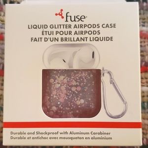 Free Add On to Bundle ~ FUSE Liquid Glitter Shockproof Airpods Case- Pink Bubbly
